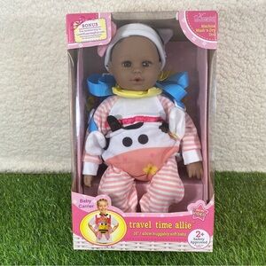 Travel Time Allie Black Baby Doll Pink and White Clothing and Straps